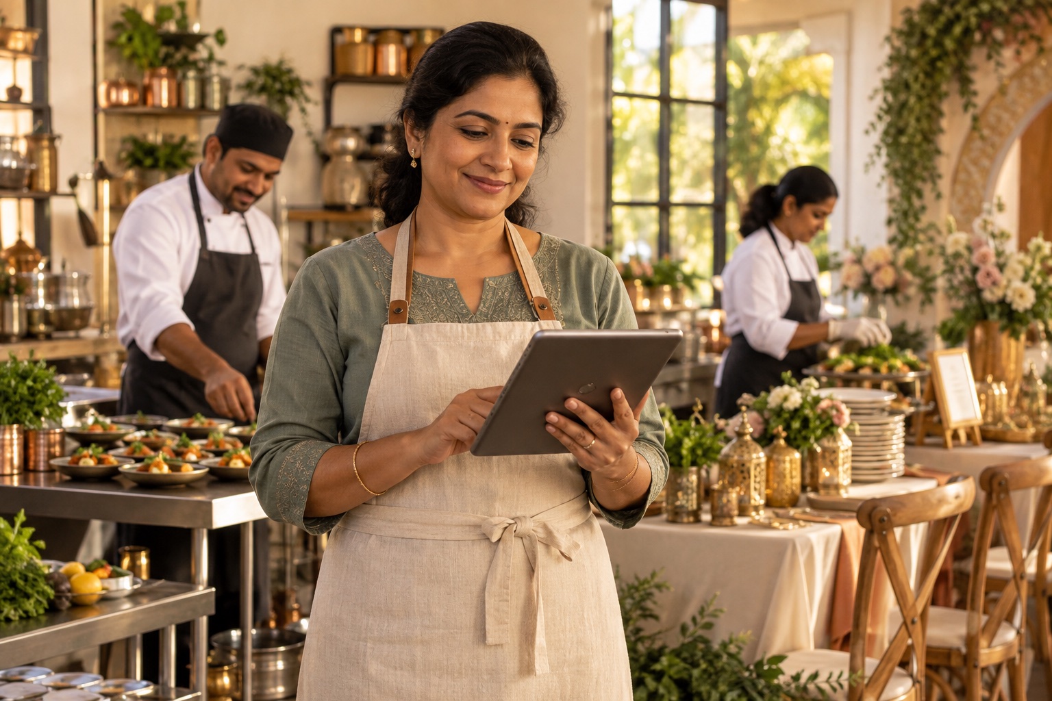 An Indian caterer growing his service business with his team