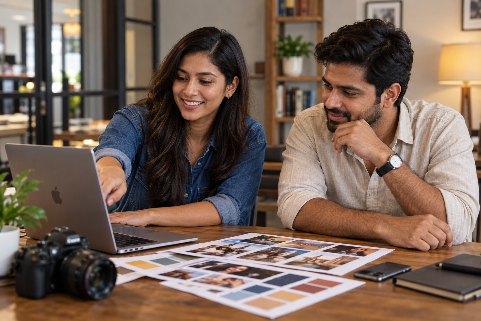 Digital Marketing & Creative professional discussing service needs with a customer.