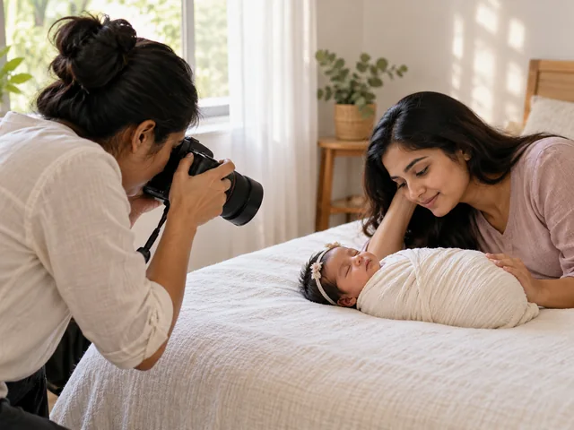 Illustrative newborn photography catalog photograph