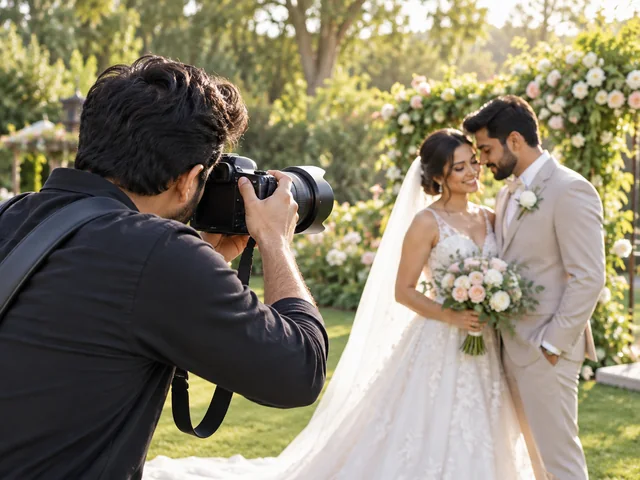 Illustrative wedding photography catalog photograph