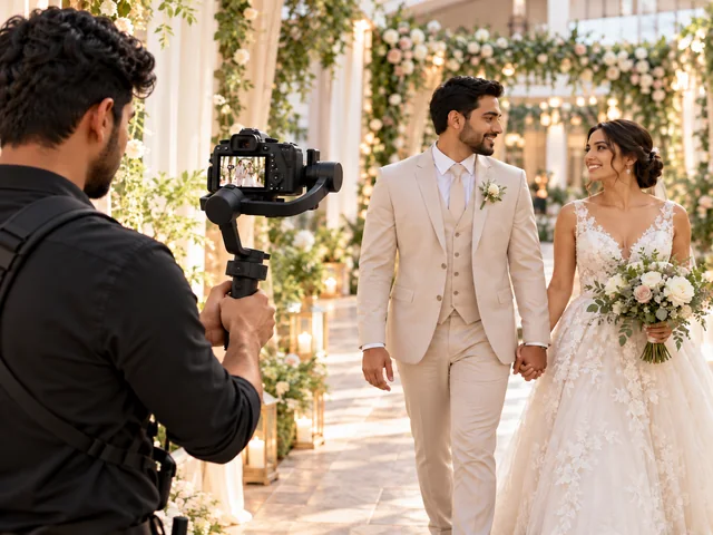 Illustrative wedding videography catalog photograph